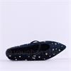 Pedro Anton Barcelona Studded Pump Strap - Navy Suede